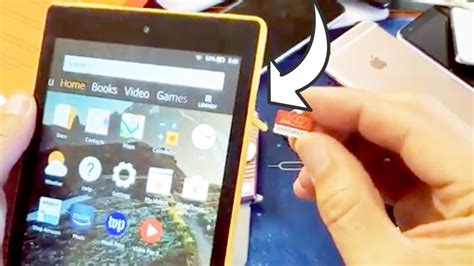 Amazon Fire HD 8 Tablet: How to Insert / Eject SD Card.